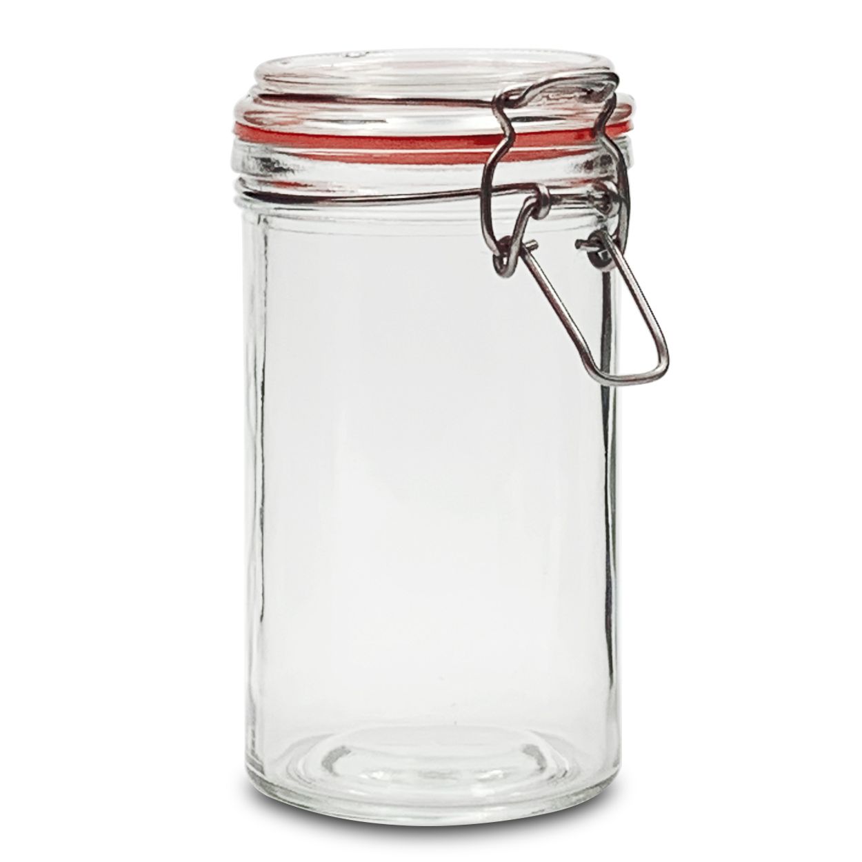 Okrągłe szklane słoiki z pokrywkami