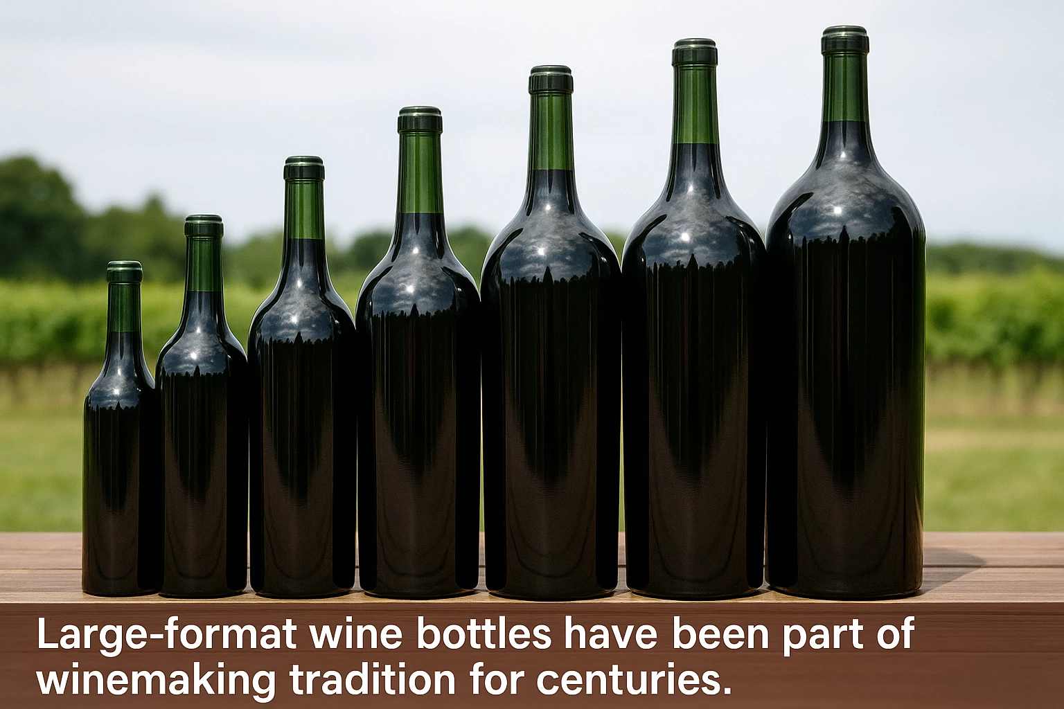 Wyświetlacz butelek wina w dużym formacie